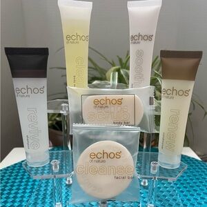 Echos of Nature 6pc Travel Shampoo Conditioner Soaps Lotion 1.25oz Ea + BONUS